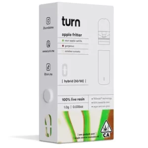 Buy turn disposable Berry Apple Fritter (50/50) / 100% Live Resin / 1G Pod Online