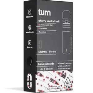 Buy TURN DISPOSABLE Cherry Vanilla Kush i hybrid 1G Pod Online